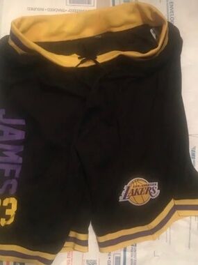 2 Lot Men’s Lebron James Los Angeles Lakers & Chicago Bulls NBA ShortS Sz Medium